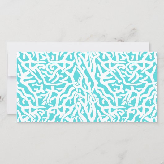 Beach Coral Reef Pattern Nautical White Blue (Front)