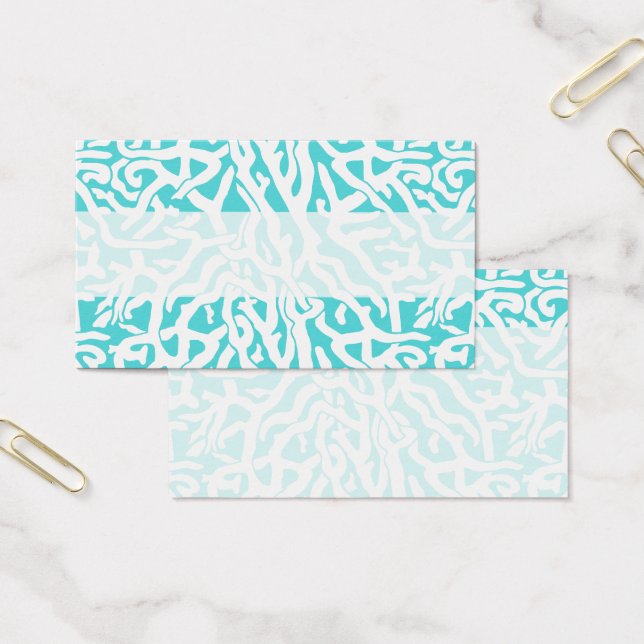 Beach Coral Reef Pattern Nautical White Blue (Office)