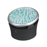 Beach Coral Reef Pattern Nautical White Blue Bluetooth Speaker