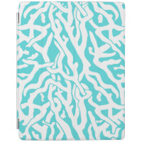 Beach Coral Reef Pattern Nautical White Blue