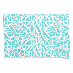 Beach Coral Reef Pattern Nautical White Blue Pillowcase