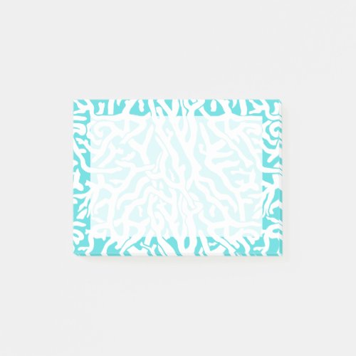 Beach Coral Reef Pattern Nautical White Blue Post_it Notes
