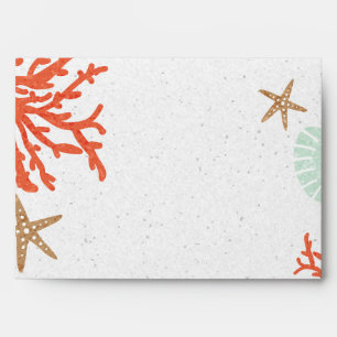 Beach Coral Reef Sea Shell & Starfish Envelopes
