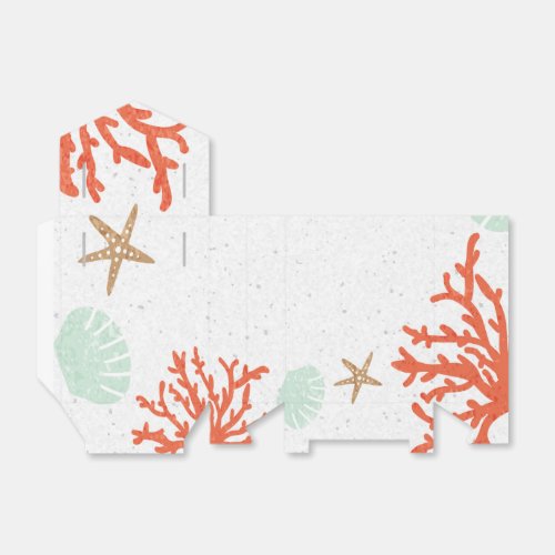 Beach Coral Reef Sea Shell  Starfish Favor Boxes