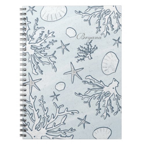 Beach Coral Reef Sea Shell  Starfish Notebook