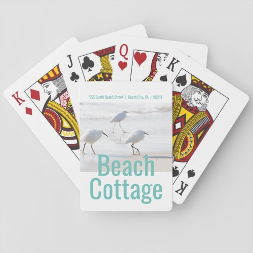 Beach Cottage Airbnb Vacation Rental Poker Cards