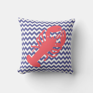 Beach Cottage Lobster Accent Pillow