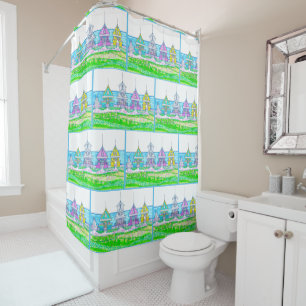 Beach Cottage Shower Curtain