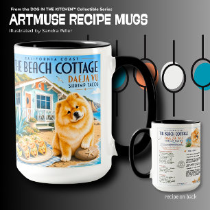 BEACH COTTAGE Shrimp Tacos Art Muse Chow Mug