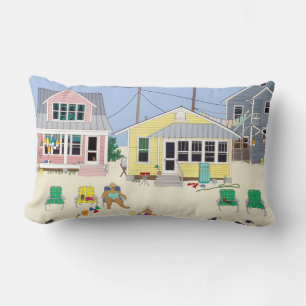 Beach Cottage Throw Pillow
