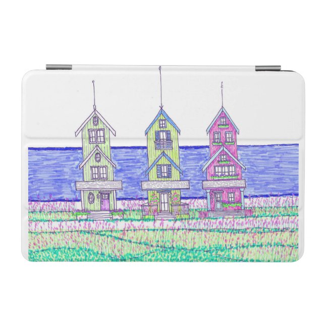 Beach Cottage Trio Ipad Case (Horizontal)