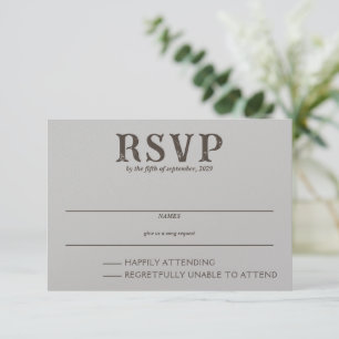 Beach Couple RSVP Card