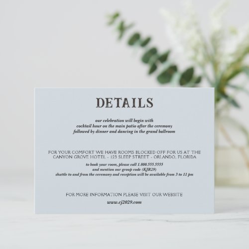 Beach Couple Wedding Enclosure Card