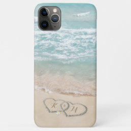 Beach Couples Initials iPhone 11 Pro Max Case