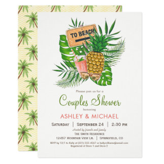 Beach Couples Shower Invitation