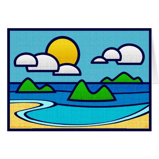 Beach Cove card. Blank inside. Cards (Front Horizontal)