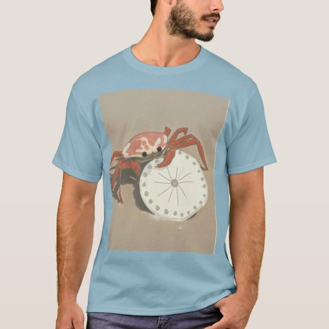 beach crab and sand dollar T-Shirt (Front)