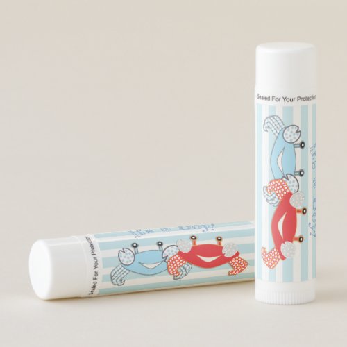 Beach Crab Themed Baby Shower Favors Chapstick