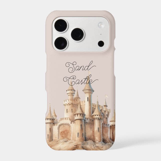 Beach Cream Sand Castle iPhone Case (Back)