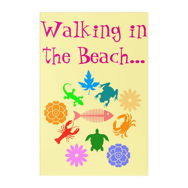 Beach Creatures Acrylic Print (Front)