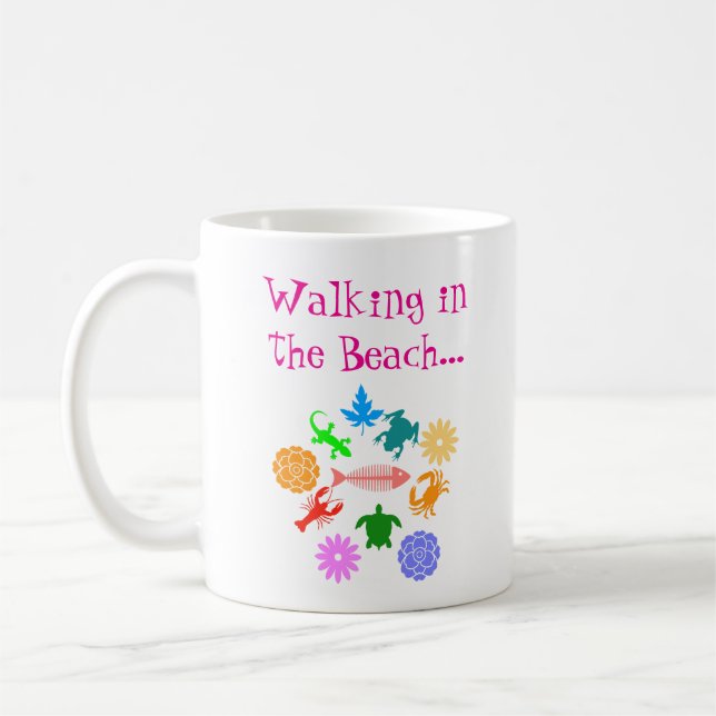 Beach Creatures Coffee Mug (Left)