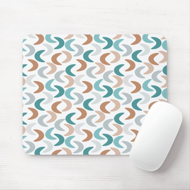 Beach Crescents Mouse Pad (With Mouse)