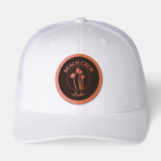 Beach Crew Palm Tree Leather Patch Hat