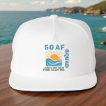 Beach Crew Retro 50th AF Birthday Hat<br><div class="desc">Celebrate turning 50 with fun retro energy in this Beach Crew Retro 50th AF Birthday Hat. Featuring a vintage beach/sunset design and bold “50 AF” lettering, this hat delivers the perfect mix of humor, nostalgia, and laid-back coastal vibes. Ideal for milestone birthday trips, beach parties, girls’ or guys’ getaway weekends,...</div>