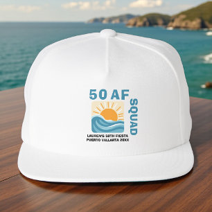 Beach Crew Retro 50th AF Birthday Hat