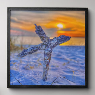 Beach cross coffee mug peel and stick photo tile