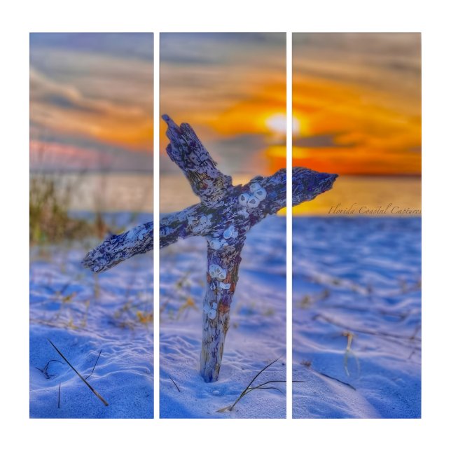 Beach cross coffee mug triptych (Front)