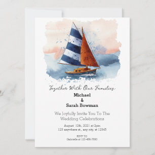 Beach Cruise Boat Wedding invitation