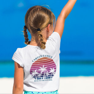 Beach Cruise Custom Family Reunion Pocket Kids T-Shirt