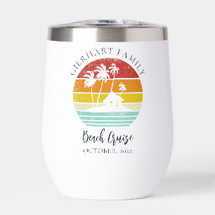 Beach Cruise Family Getaway Matching Thermal Wine Tumbler
