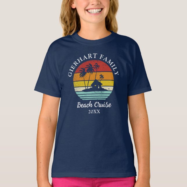 Beach Cruise Family Reunion Daughter Matching T-Shirt (Front)