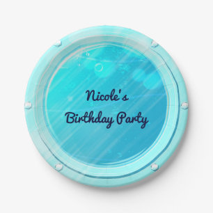 Beach Cruise Ocean Sea Port Wedding Party Paper Plates