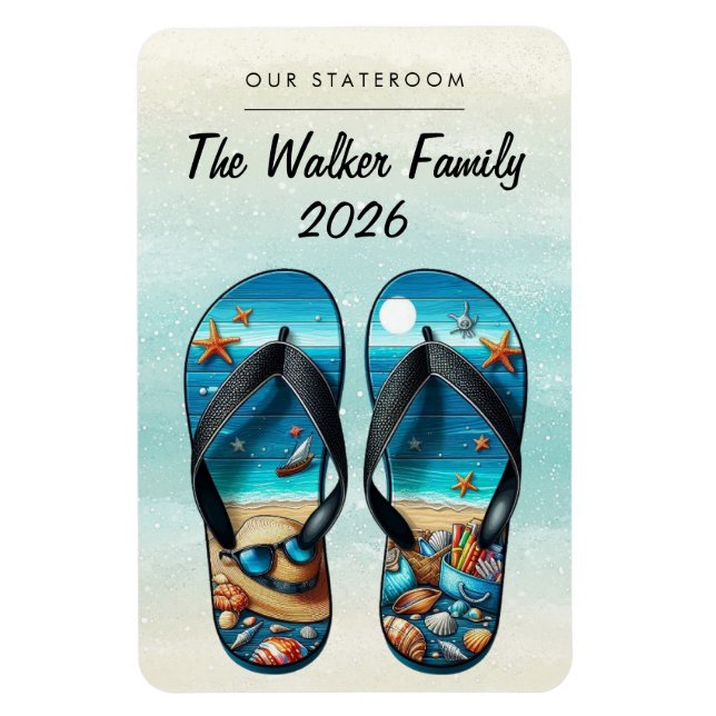 Beach Cruise Ship Stateroom Magnet (Vertical)