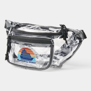 Beach Cruise Ship Sunset Personalized Clear Fanny Pack