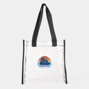 Beach Cruise Ship Sunset Personalized Clear Tote Bag