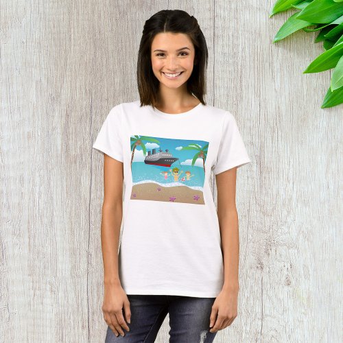 Beach Cruise Womens T_Shirt