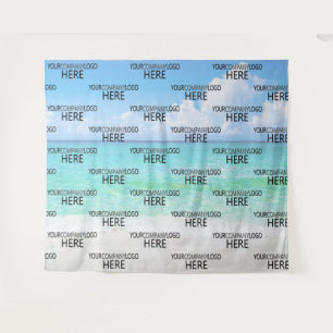 Beach Custom Business Logo Step & Repeat Backdrop