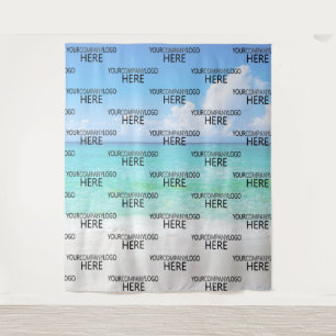 Beach Custom Business Logo Step & Repeat Backdrop