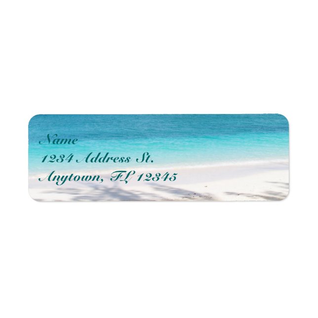 Beach custom return address labels (Front)