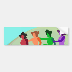 Beach Dance Bumper Sticker