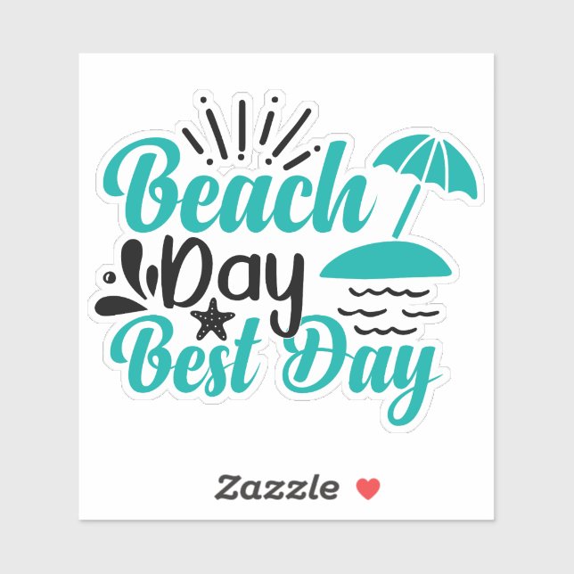 Beach Day Best Day-68634 Sticker (Sheet)