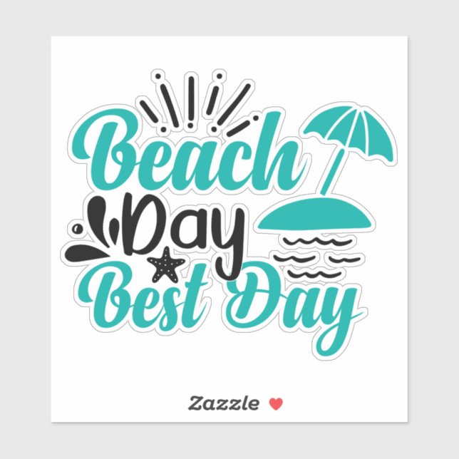 Beach Day Best Day-68634 Sticker (Sheet)