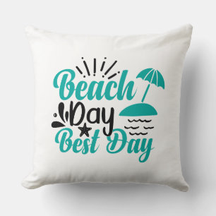 Beach Day Best Day-68634 Throw Pillow