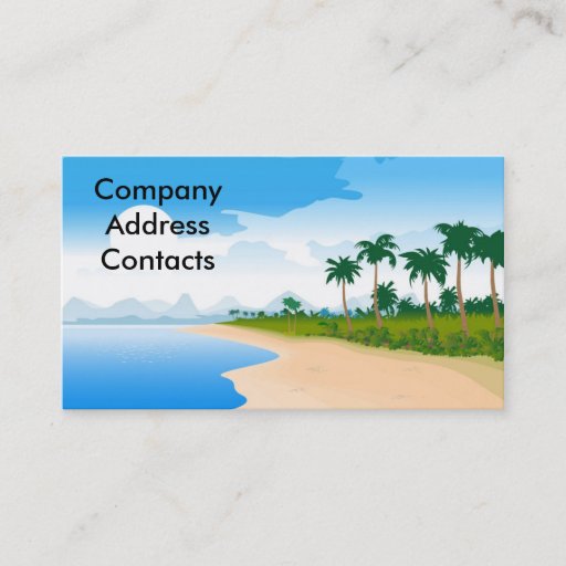 Customizable beach_day, CompanyAddressContacts Business Cards
