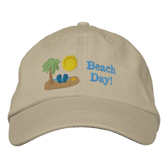 Beach Day Embroidered Cap (Front)
