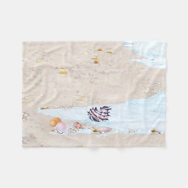Beach Day Fleece Blanket (Front (Horizontal))